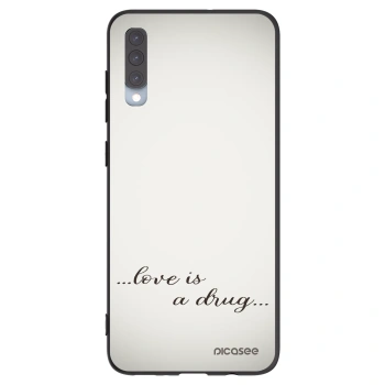 Picasee silikónový čierny obal pre Samsung Galaxy A70 A705F - Love is a drug