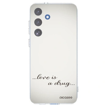 Picasee silikónový prehľadný obal pre Samsung Galaxy S25 FE 5G - Love is a drug