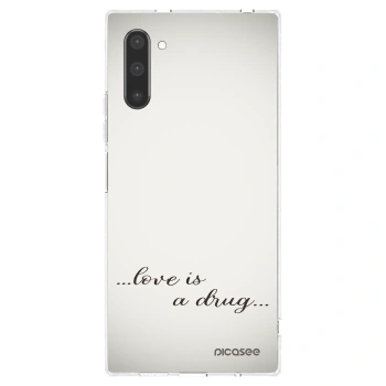Picasee silikónový prehľadný obal pre Samsung Galaxy Note 10 N970F - Love is a drug