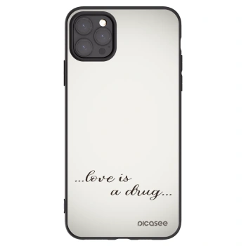 Picasee silikónový čierny obal pre Apple iPhone 11 Pro Max - Love is a drug