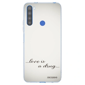 Picasee silikónový prehľadný obal pre Xiaomi Redmi Note 8T - Love is a drug