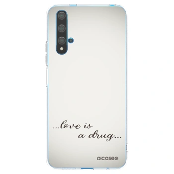 Picasee silikónový prehľadný obal pre Huawei Nova 5T - Love is a drug