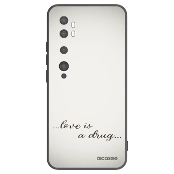 Picasee silikónový čierny obal pre Xiaomi Mi Note 10 (Pro) - Love is a drug