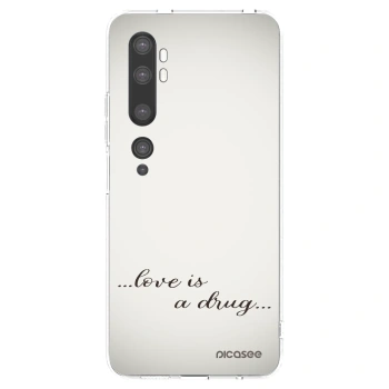 Picasee silikónový prehľadný obal pre Xiaomi Mi Note 10 (Pro) - Love is a drug