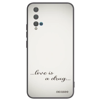 Picasee silikónový čierny obal pre Huawei Nova 5T - Love is a drug