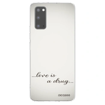 Picasee silikónový prehľadný obal pre Samsung Galaxy S20 G980F - Love is a drug