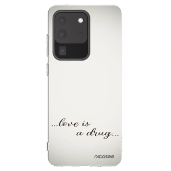 Picasee silikónový prehľadný obal pre Samsung Galaxy S20 Ultra 5G G988F - Love is a drug