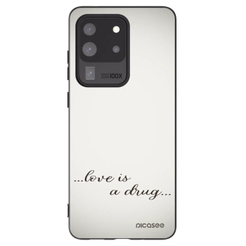 Picasee silikónový čierny obal pre Samsung Galaxy S20 Ultra 5G G988F - Love is a drug