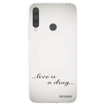 Picasee silikónový prehľadný obal pre Huawei P40 Lite E - Love is a drug