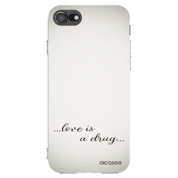 Picasee silikónový prehľadný obal pre Apple iPhone SE 2020 - Love is a drug