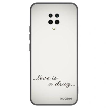 Picasee silikónový čierny obal pre Xiaomi Redmi Note 9 Pro - Love is a drug