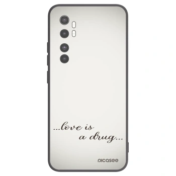 Picasee silikónový čierny obal pre Xiaomi Mi Note 10 Lite - Love is a drug