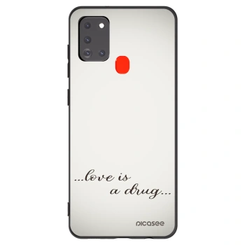 Picasee silikónový čierny obal pre Samsung Galaxy A21s - Love is a drug