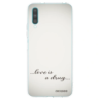 Picasee silikónový prehľadný obal pre Samsung Galaxy A30s A307F - Love is a drug