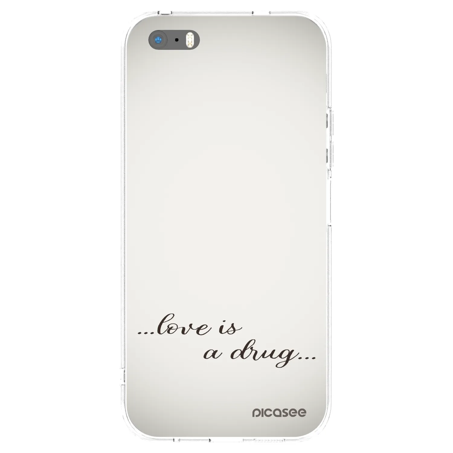 Silikónový prehľadný obal pre Apple iPhone 5/5S/SE - Love is a drug