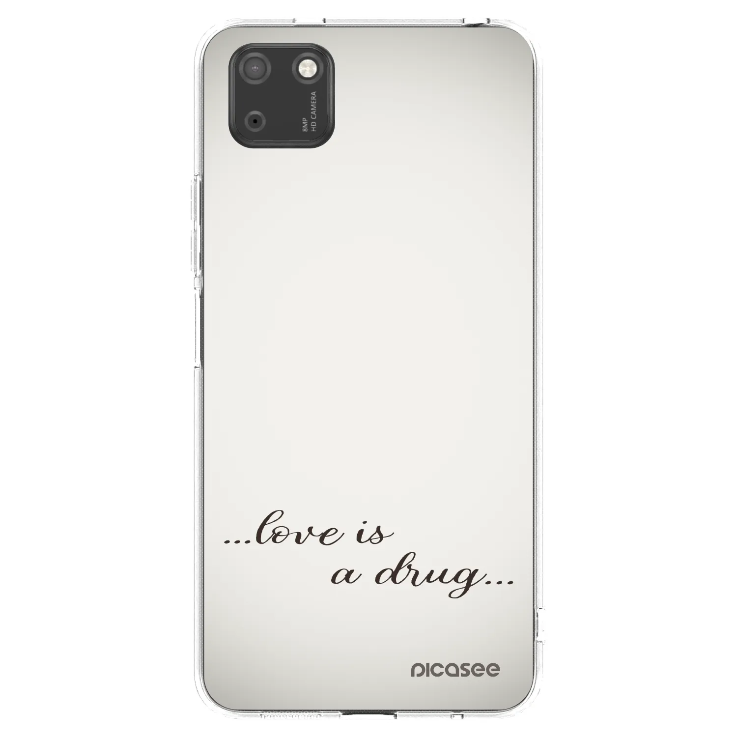 Silikónový prehľadný obal pre Huawei Y5P - Love is a drug