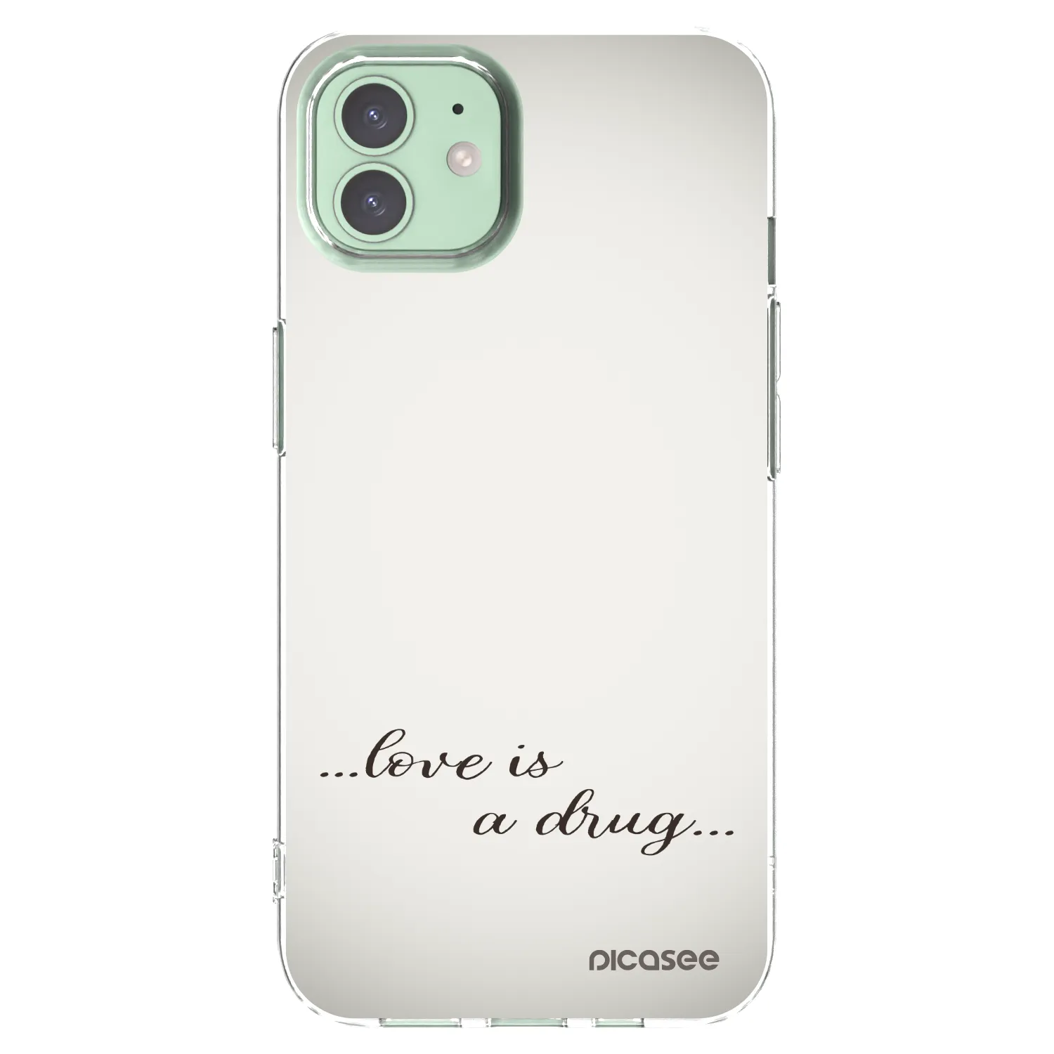 Picasee silikónový prehľadný obal pre Apple iPhone 12 - Love is a drug