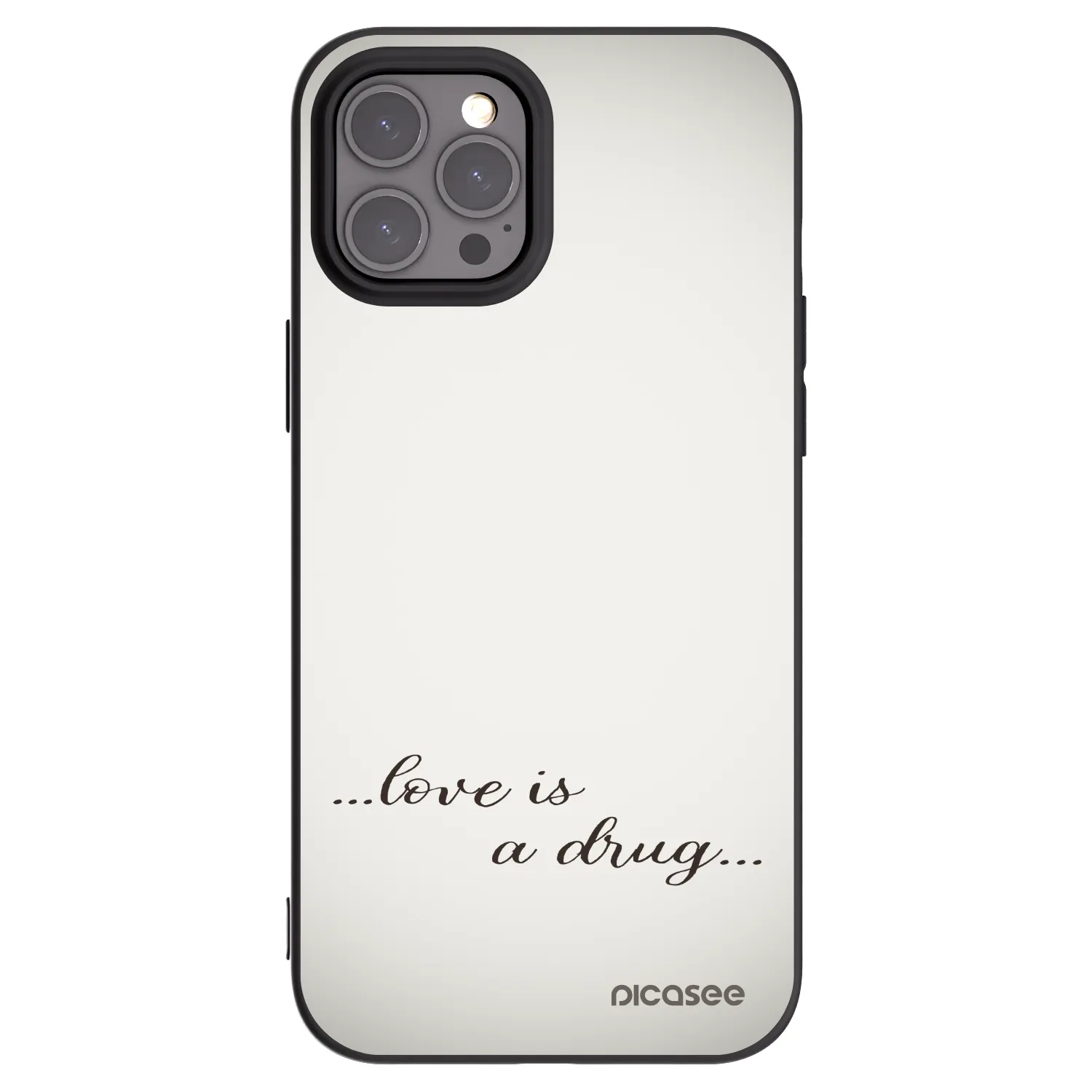 Picasee silikónový čierny obal pre Apple iPhone 12 Pro Max - Love is a drug