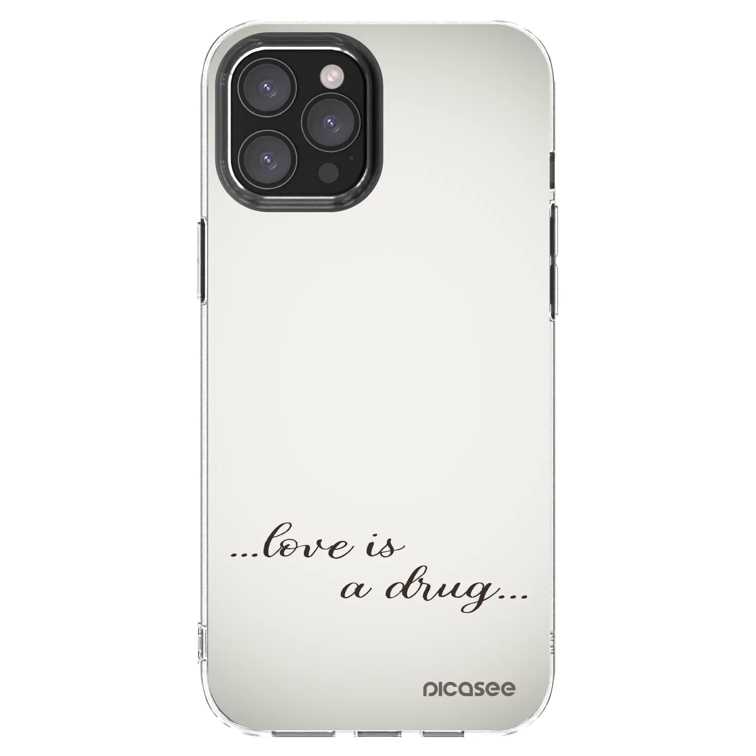 Picasee silikónový prehľadný obal pre Apple iPhone 12 Pro Max - Love is a drug