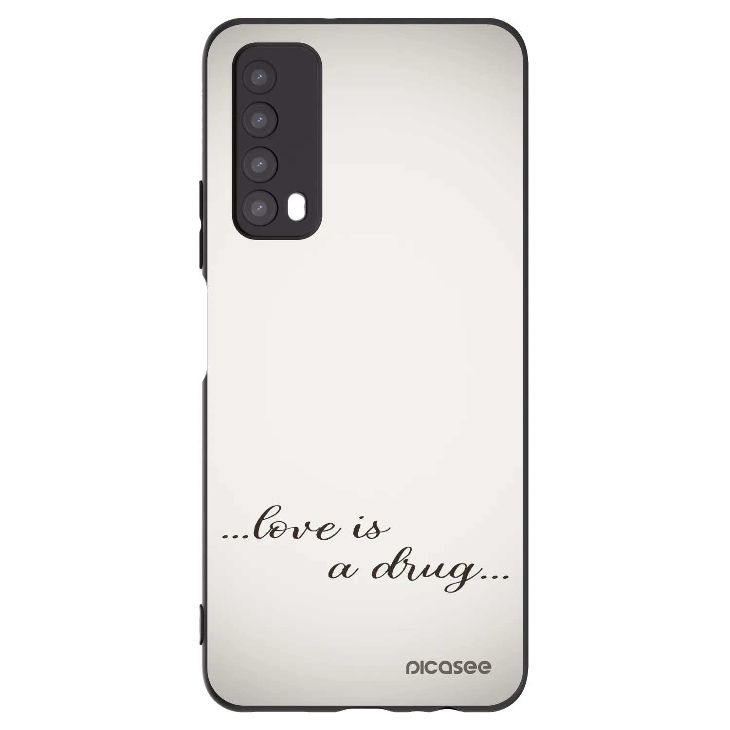 Picasee silikónový čierny obal pre Huawei P Smart 2021 - Love is a drug