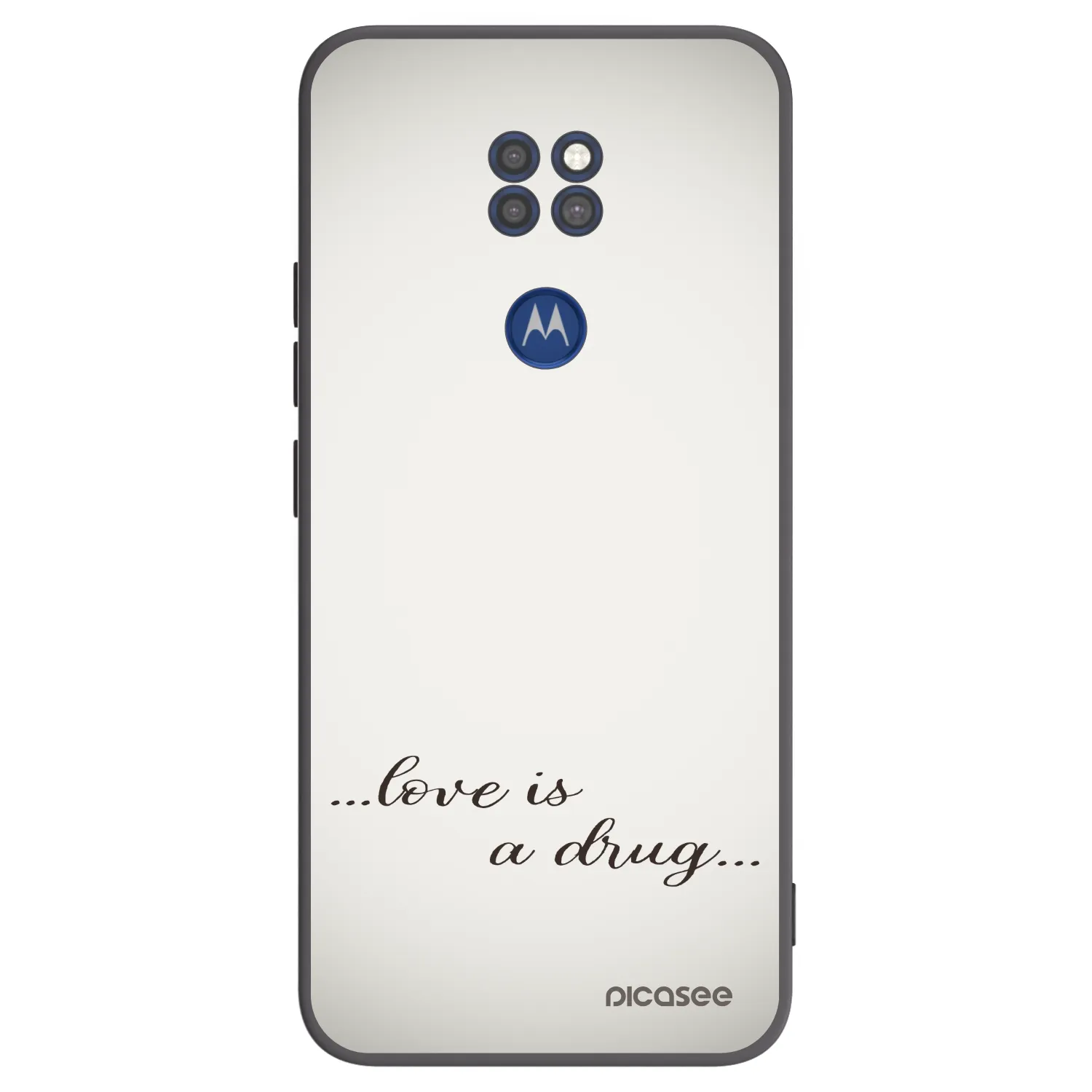 Picasee silikónový čierny obal pre Motorola Moto G9 Play - Love is a drug