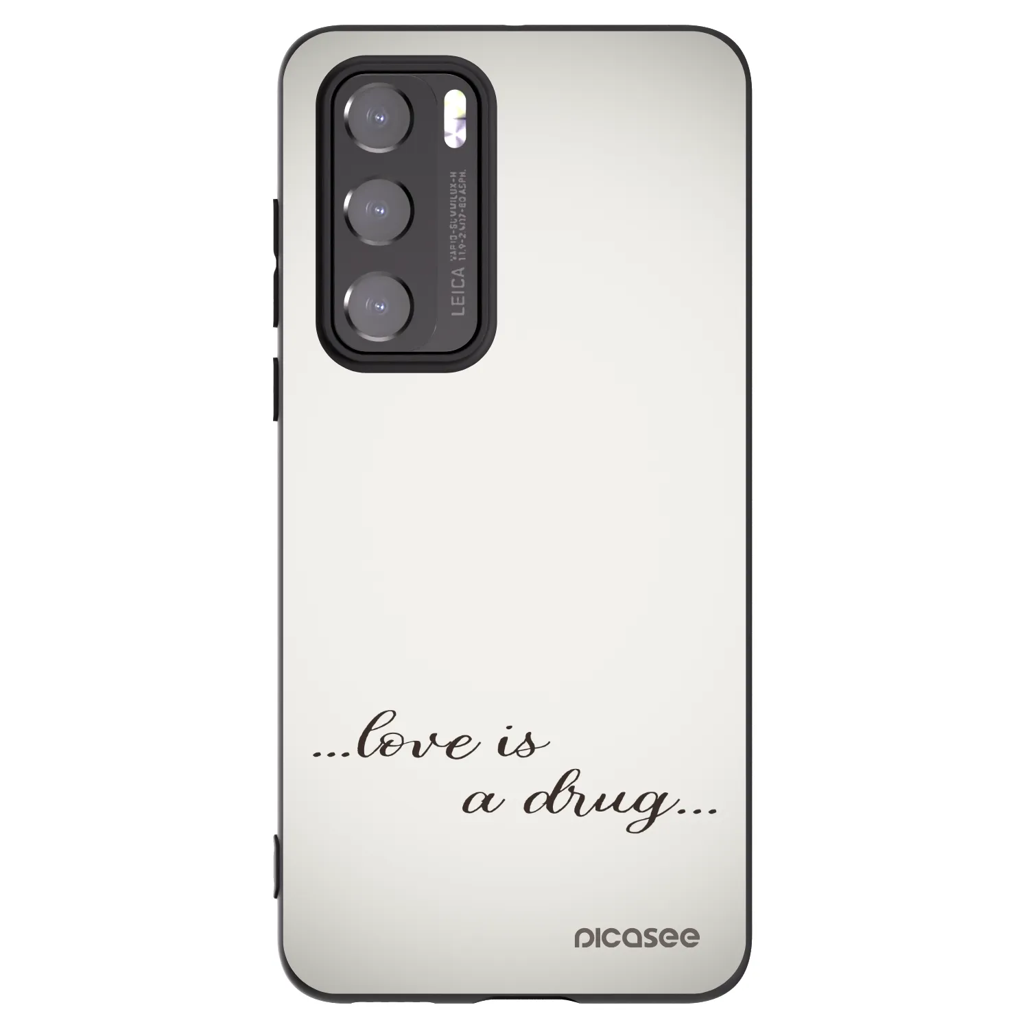Silikónový čierny obal pre Huawei P40 - Love is a drug