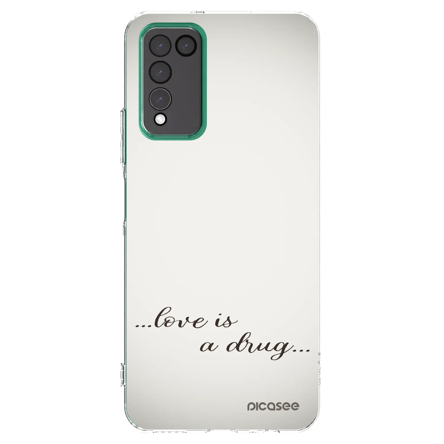 Picasee silikónový prehľadný obal pre Honor 10X Lite - Love is a drug