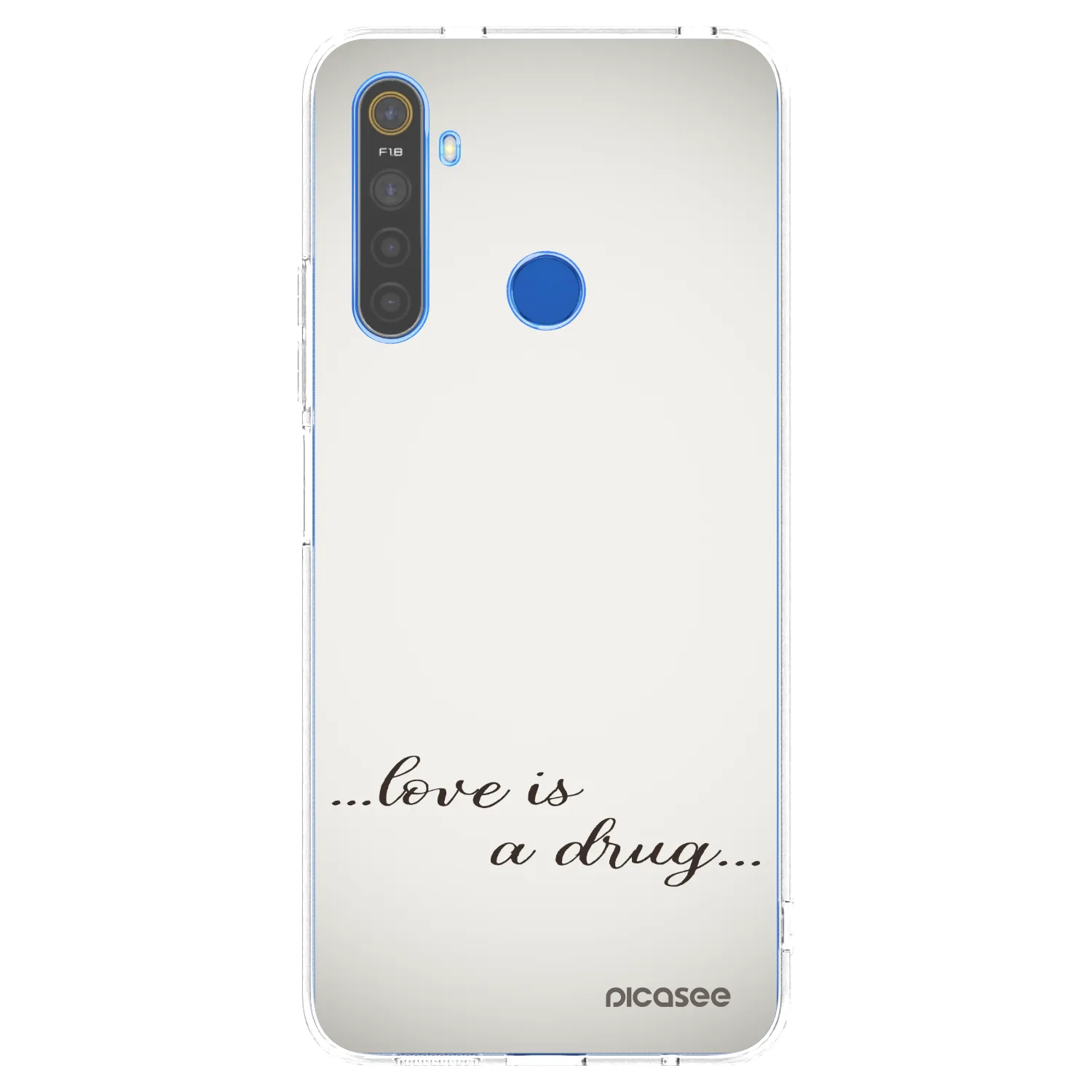 Picasee silikónový prehľadný obal pre Realme 5 - Love is a drug