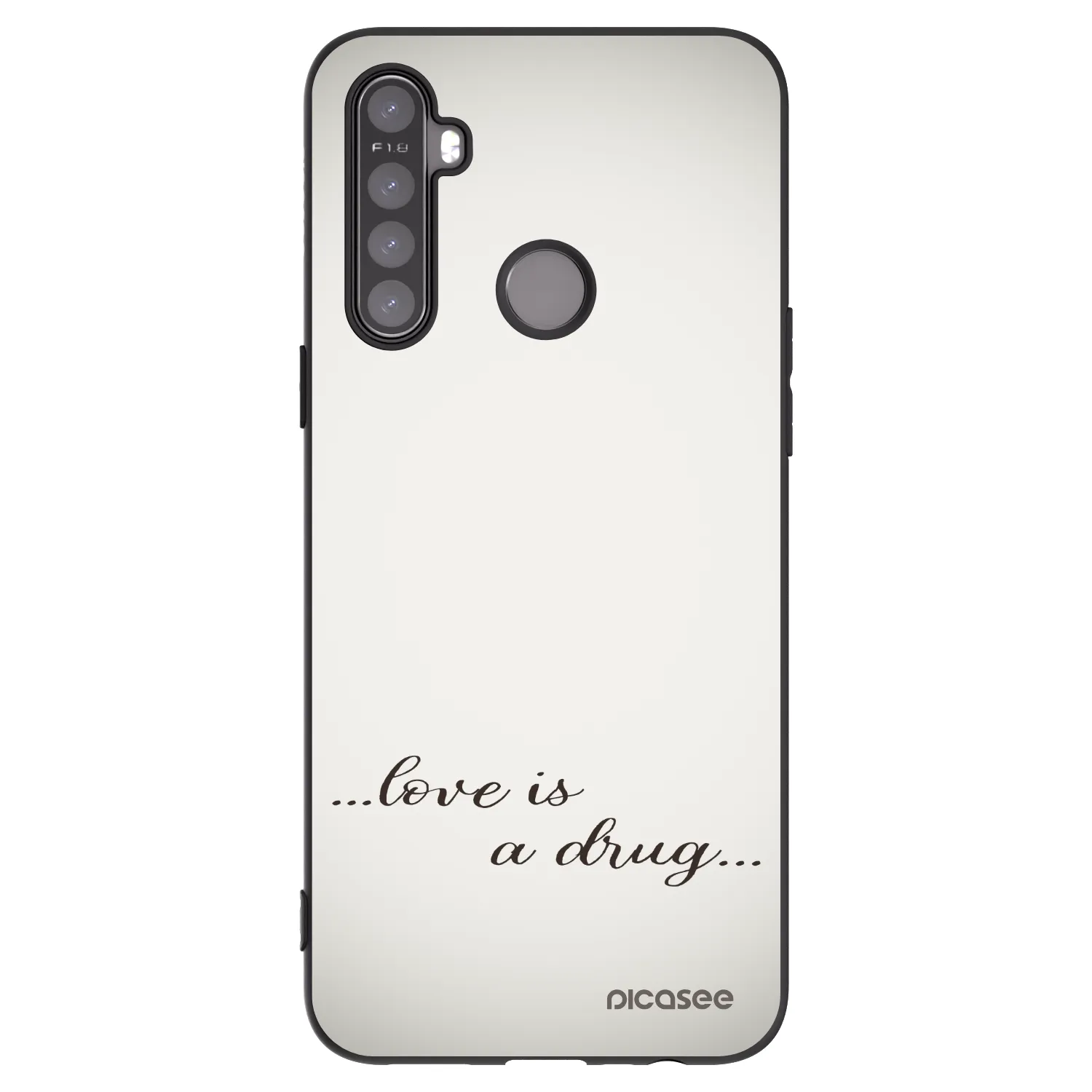 Picasee silikónový čierny obal pre Realme 5 - Love is a drug