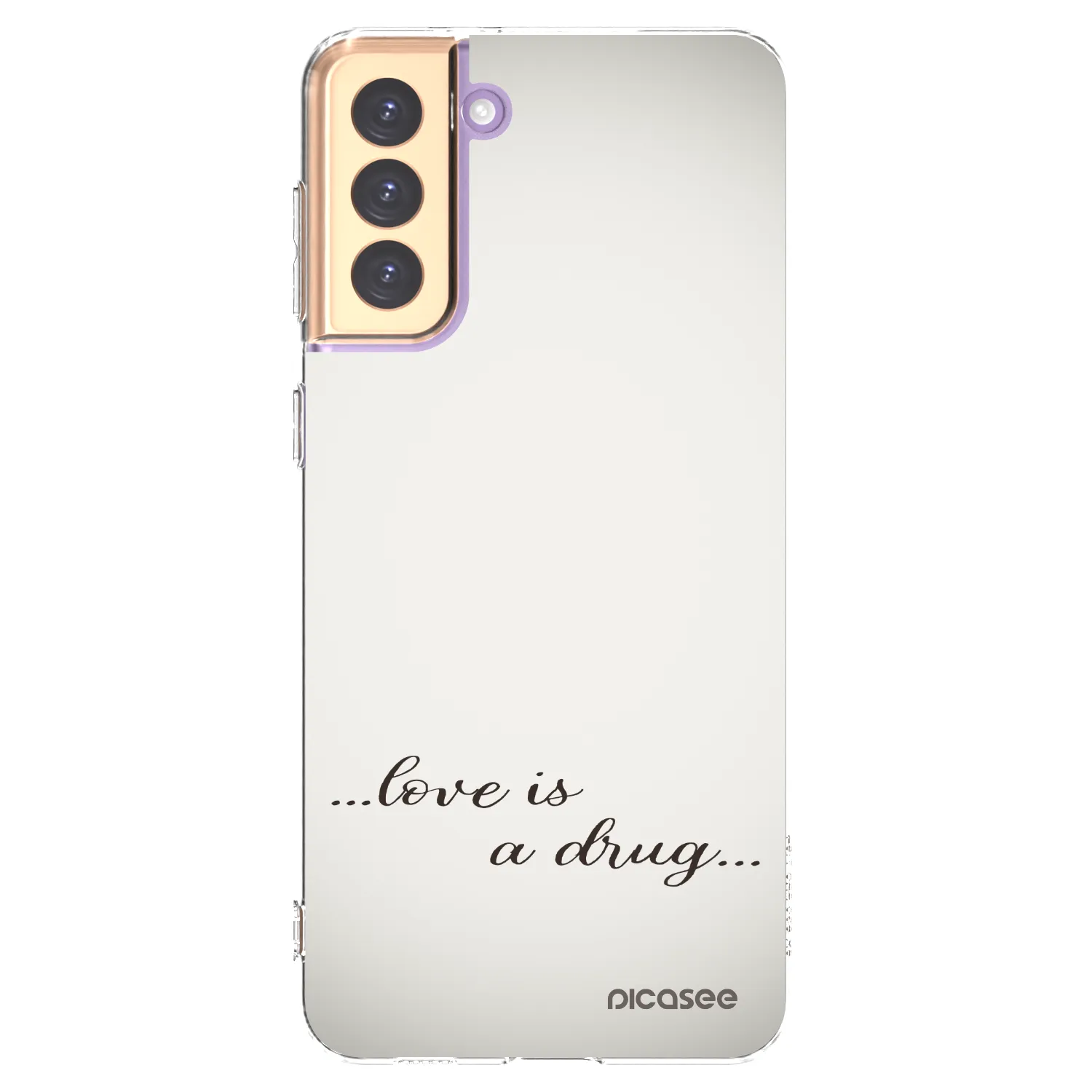 Picasee silikónový prehľadný obal pre Samsung Galaxy S21+ 5G G996F - Love is a drug
