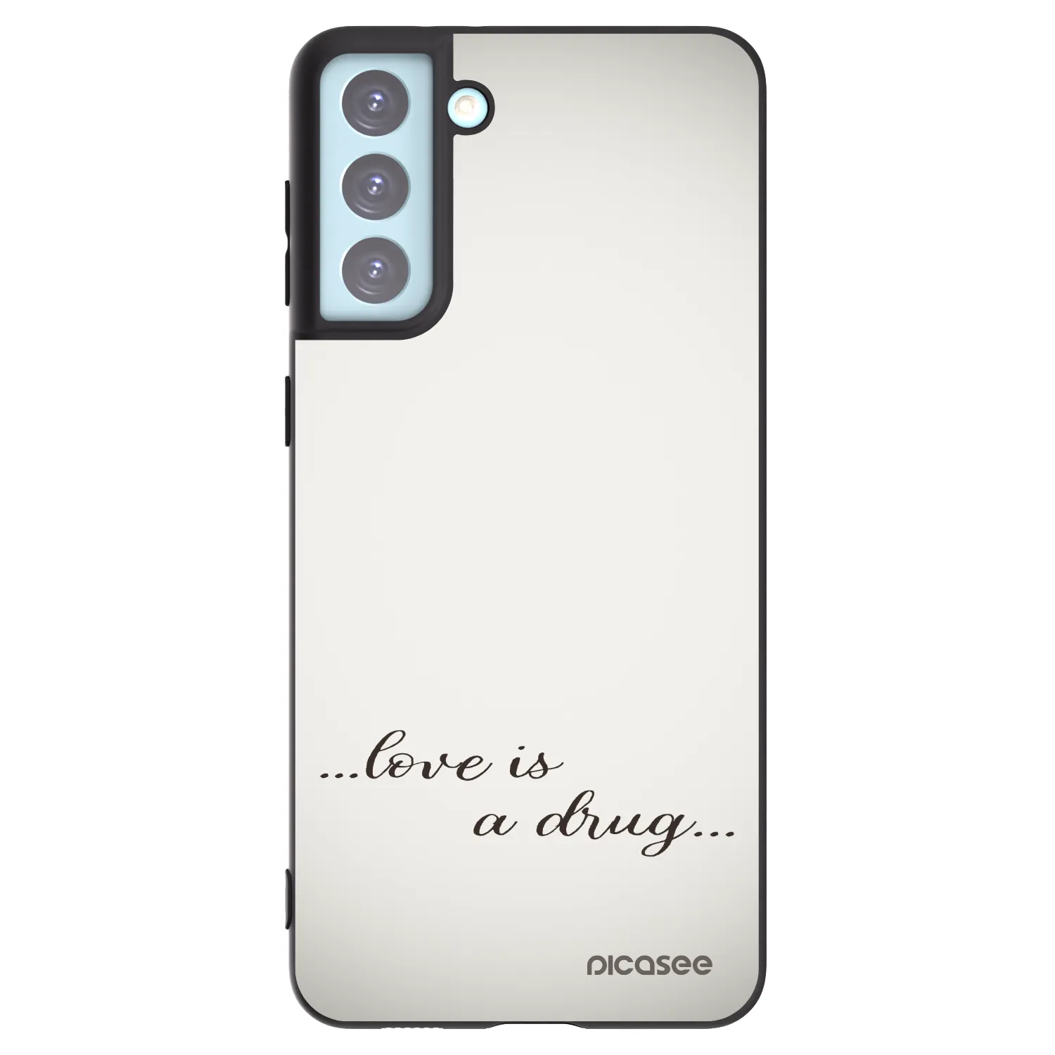 Picasee silikónový čierny obal pre Samsung Galaxy S21+ 5G G996F - Love is a drug
