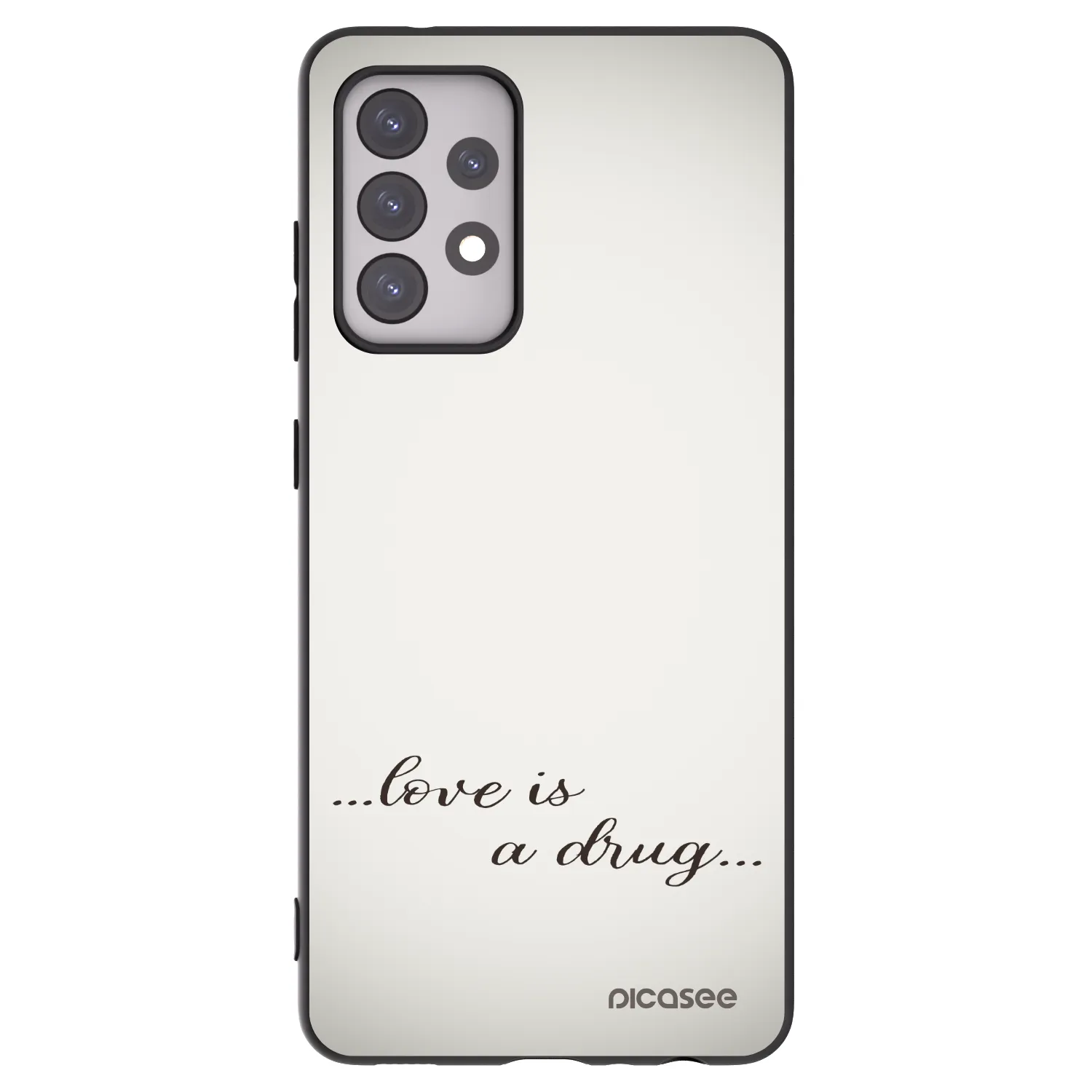 Picasee silikónový čierny obal pre Samsung Galaxy A52 5G A525F - Love is a drug