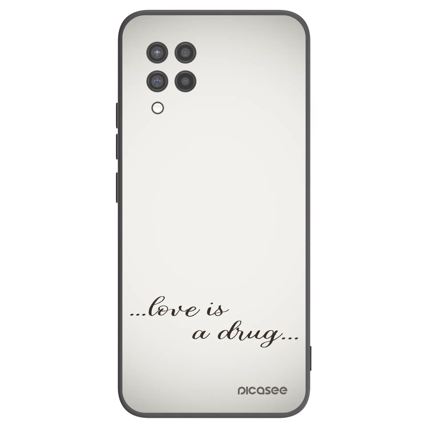 Picasee silikónový čierny obal pre Samsung Galaxy A42 A426B - Love is a drug
