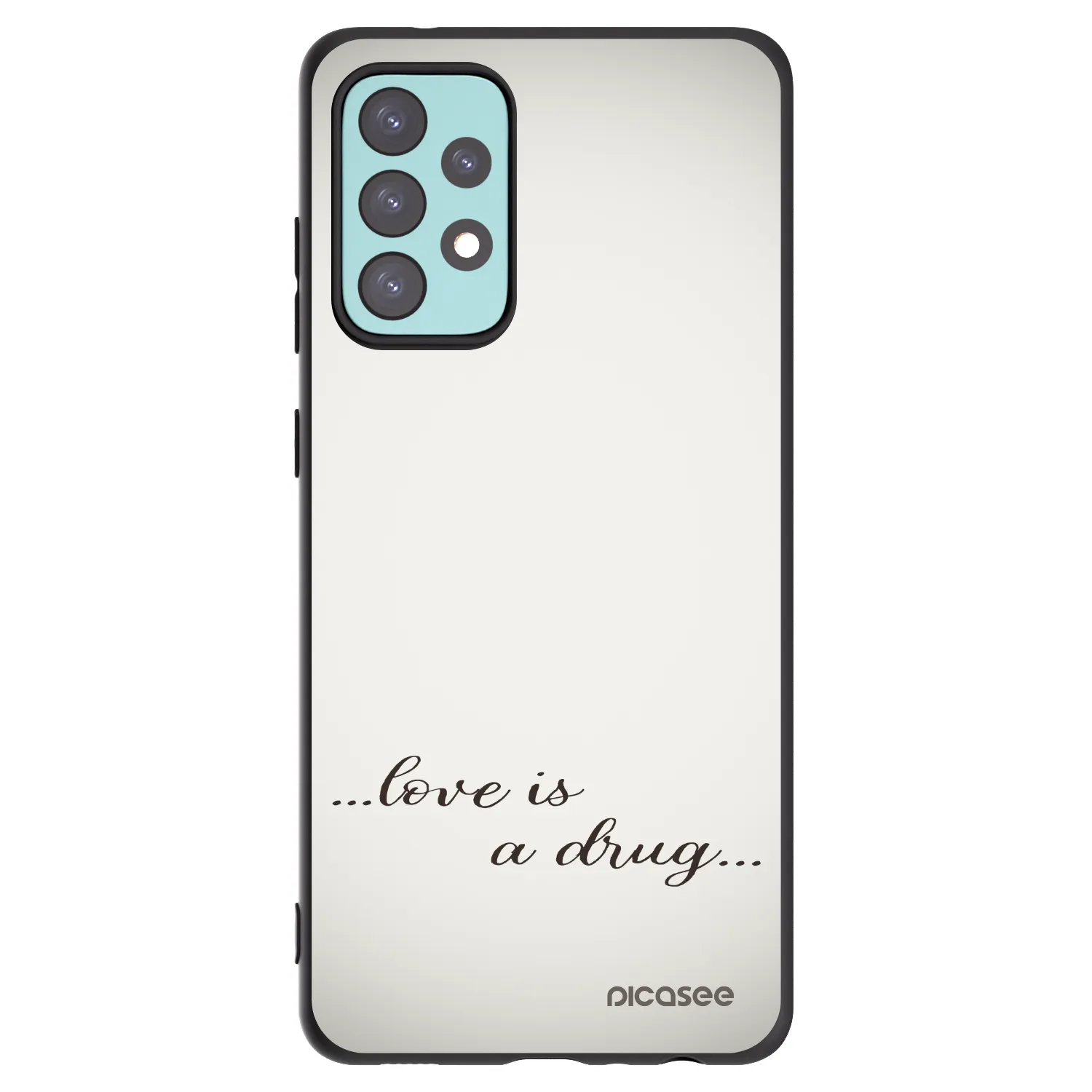 Picasee silikónový čierny obal pre Samsung Galaxy A72 A725F - Love is a drug