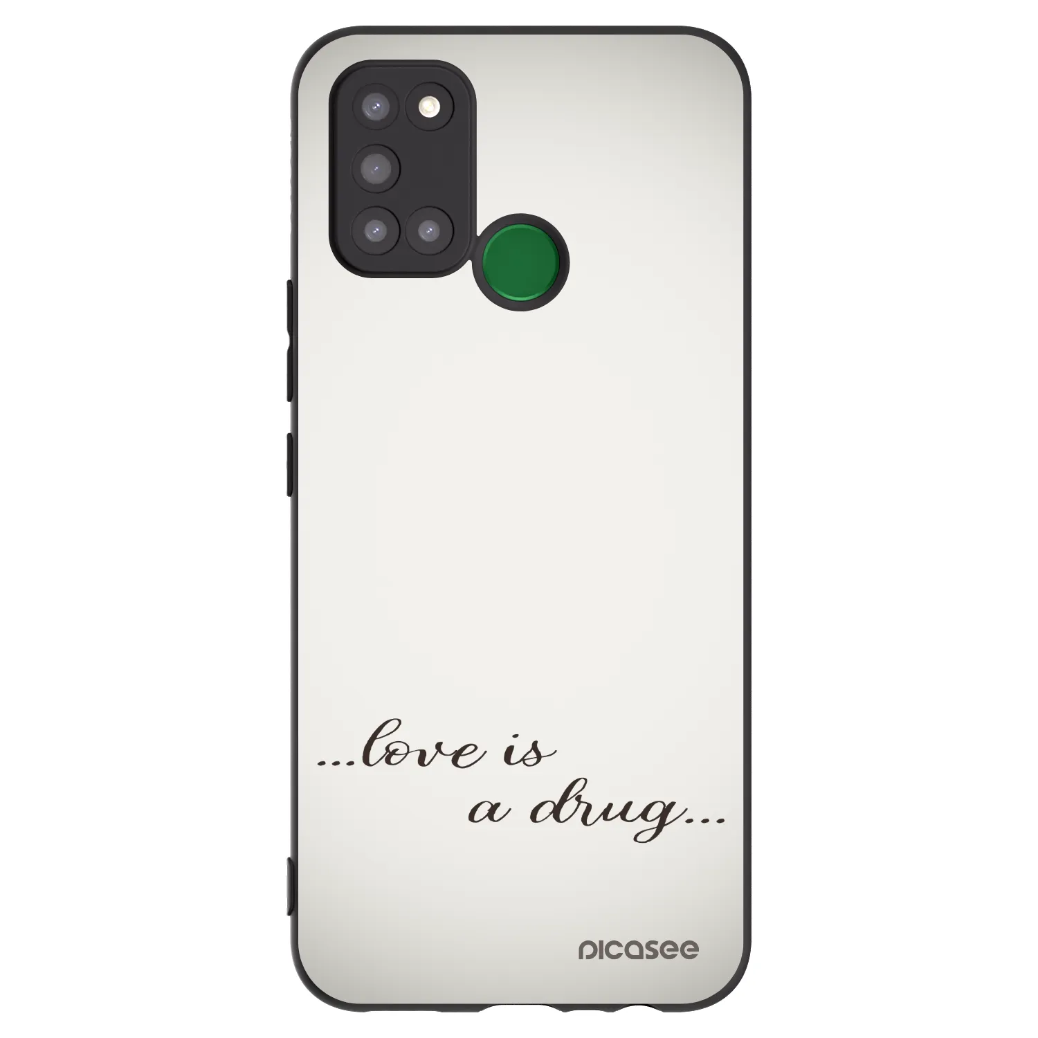 Picasee silikónový čierny obal pre Realme 7i - Love is a drug