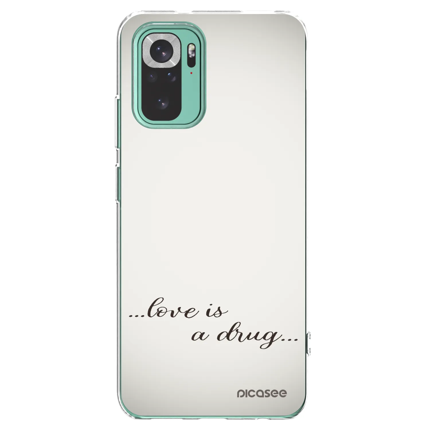 Picasee silikónový prehľadný obal pre Xiaomi Redmi Note 10 Pro - Love is a drug