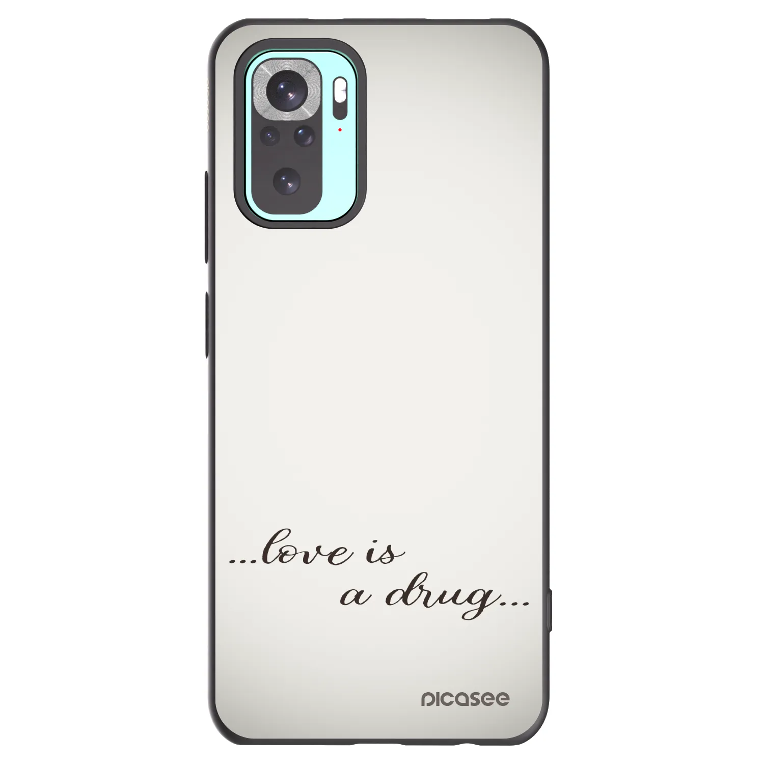 Picasee silikónový čierny obal pre Xiaomi Redmi Note 10 Pro - Love is a drug