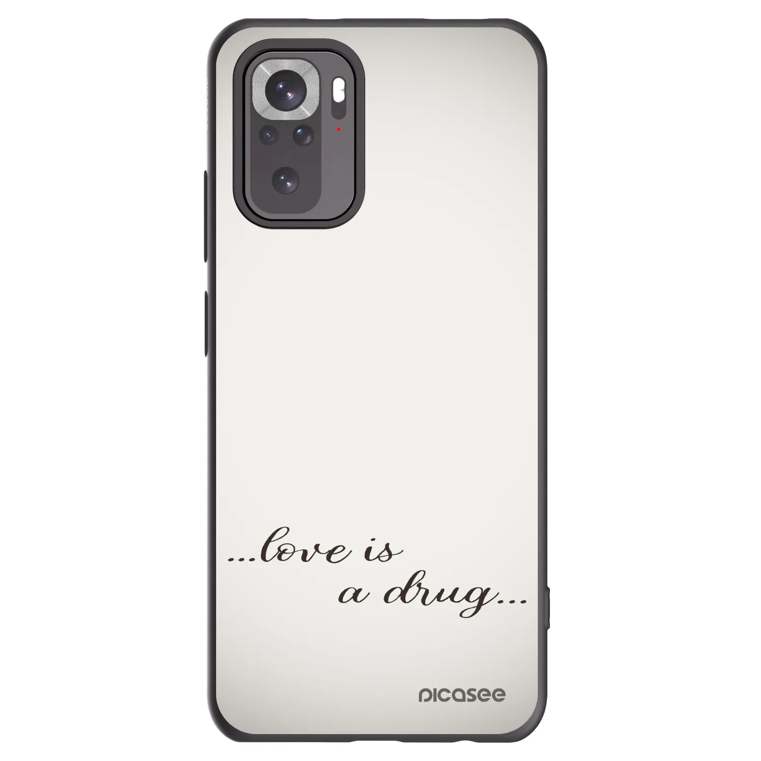 Silikónový čierny obal pre Xiaomi Redmi Note 10S - Love is a drug