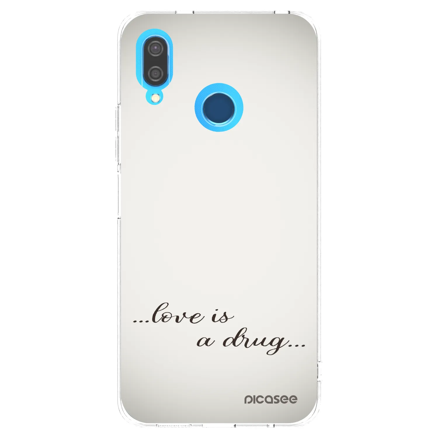 Silikónový prehľadný obal pre Huawei P20 Lite - Love is a drug