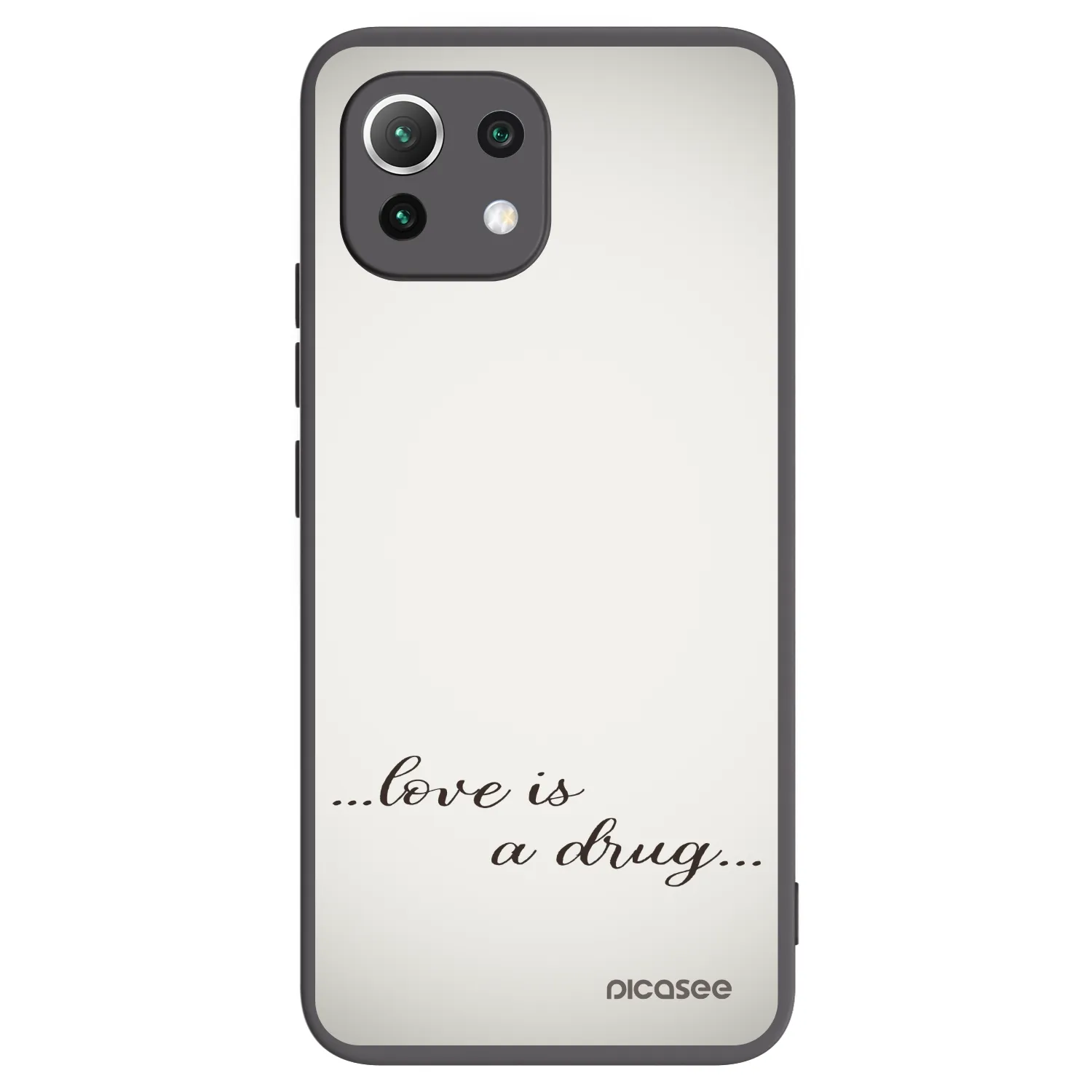 Picasee silikónový čierny obal pre Xiaomi Mi 11 Lite - Love is a drug