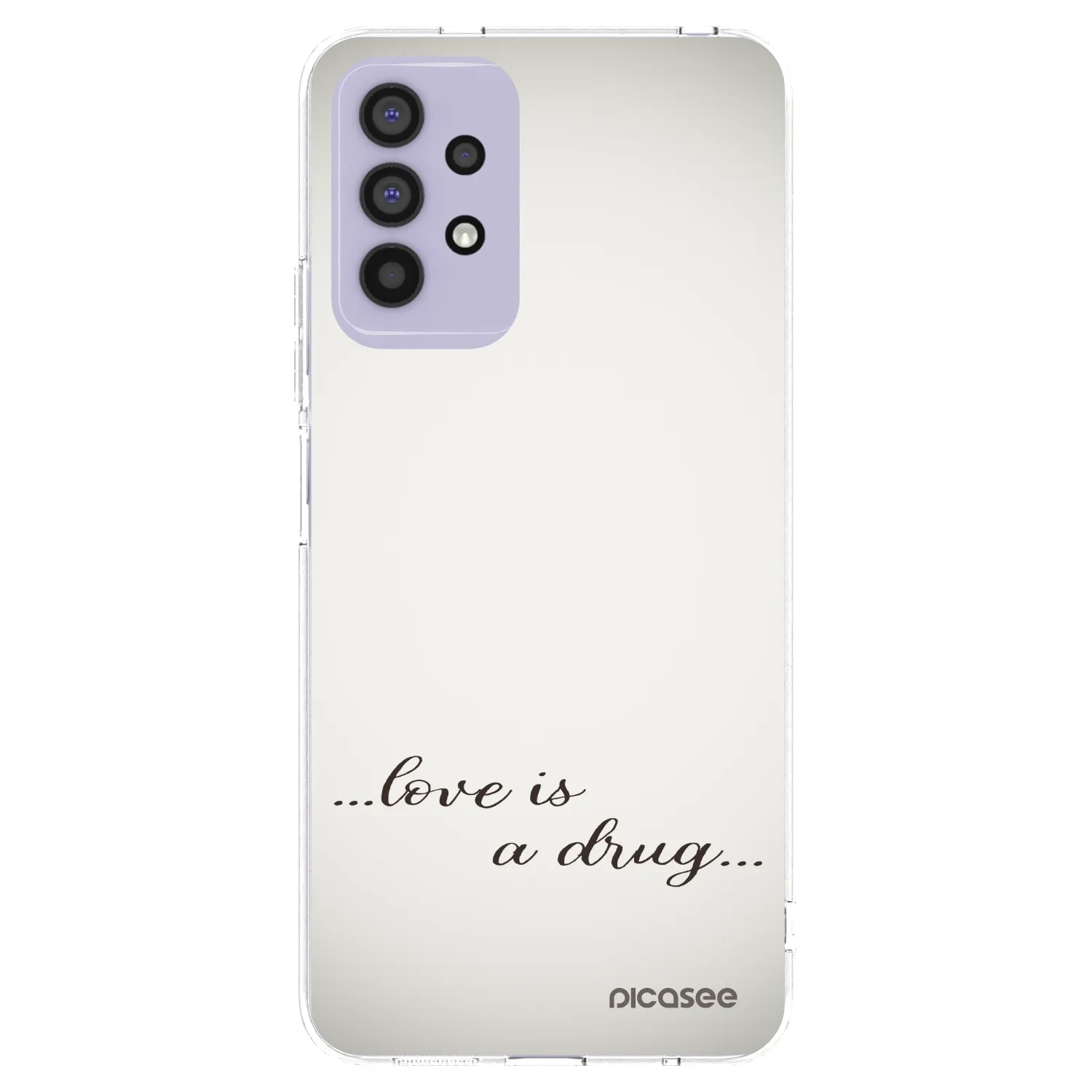Picasee silikónový prehľadný obal pre Samsung Galaxy A32 4G SM-A325F - Love is a drug