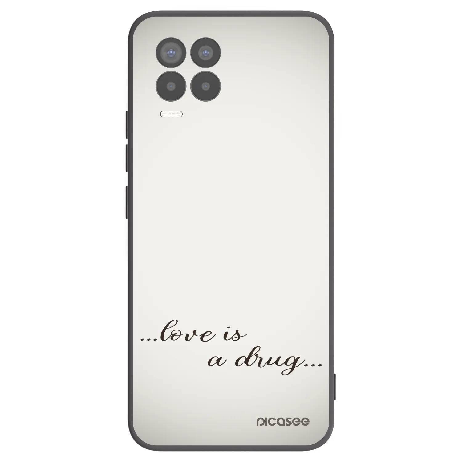 Picasee silikónový čierny obal pre Realme 8 4G - Love is a drug