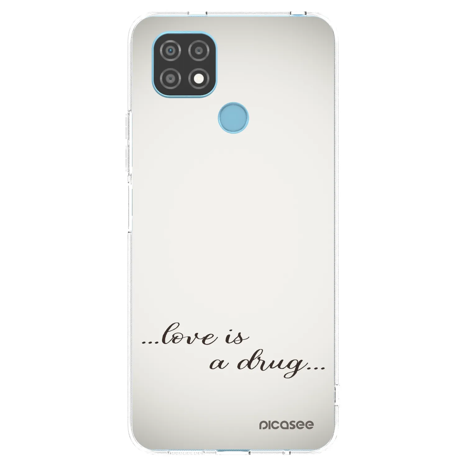 Picasee silikónový prehľadný obal pre Realme C21 - Love is a drug