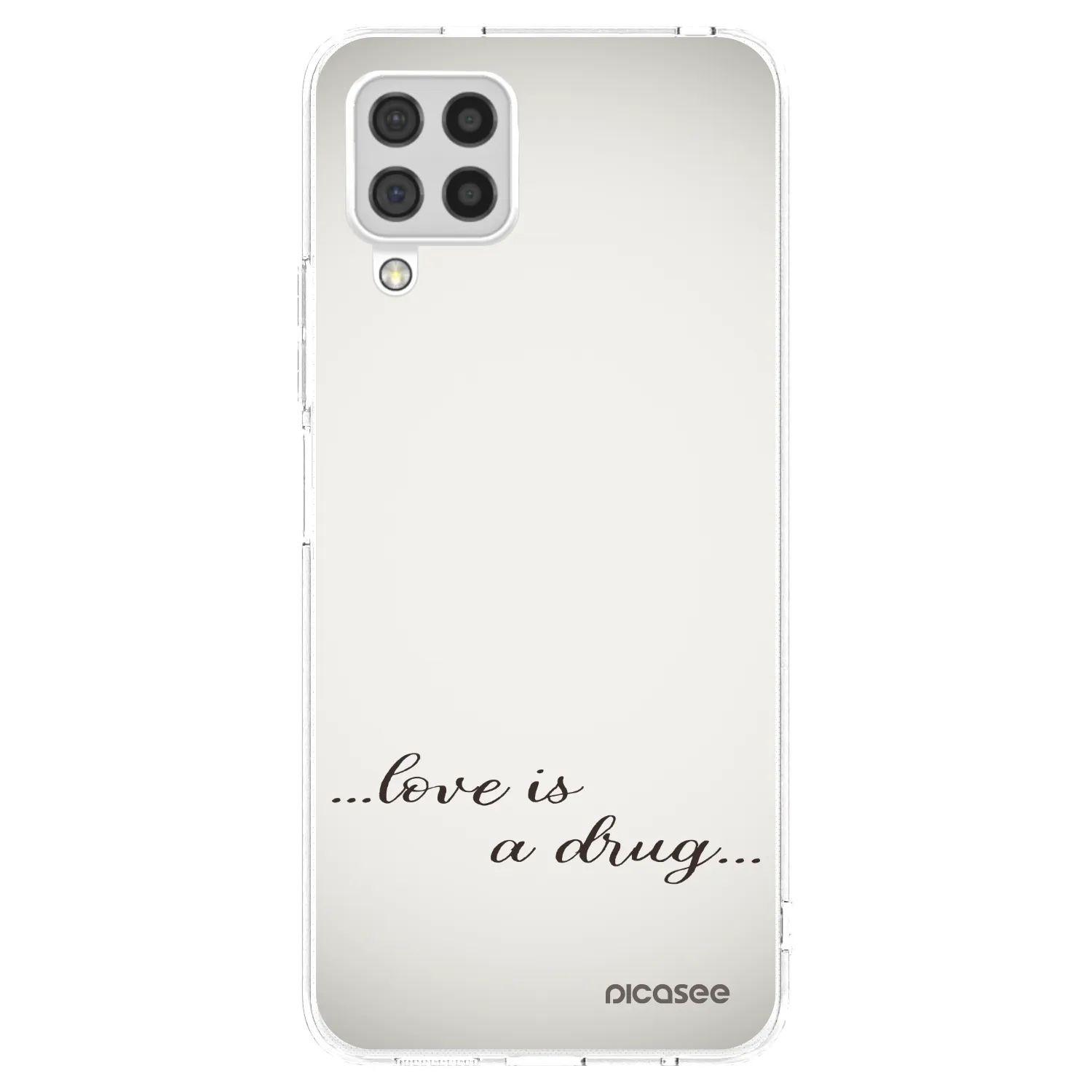 Picasee silikónový prehľadný obal pre Samsung Galaxy A22 A225F 4G - Love is a drug