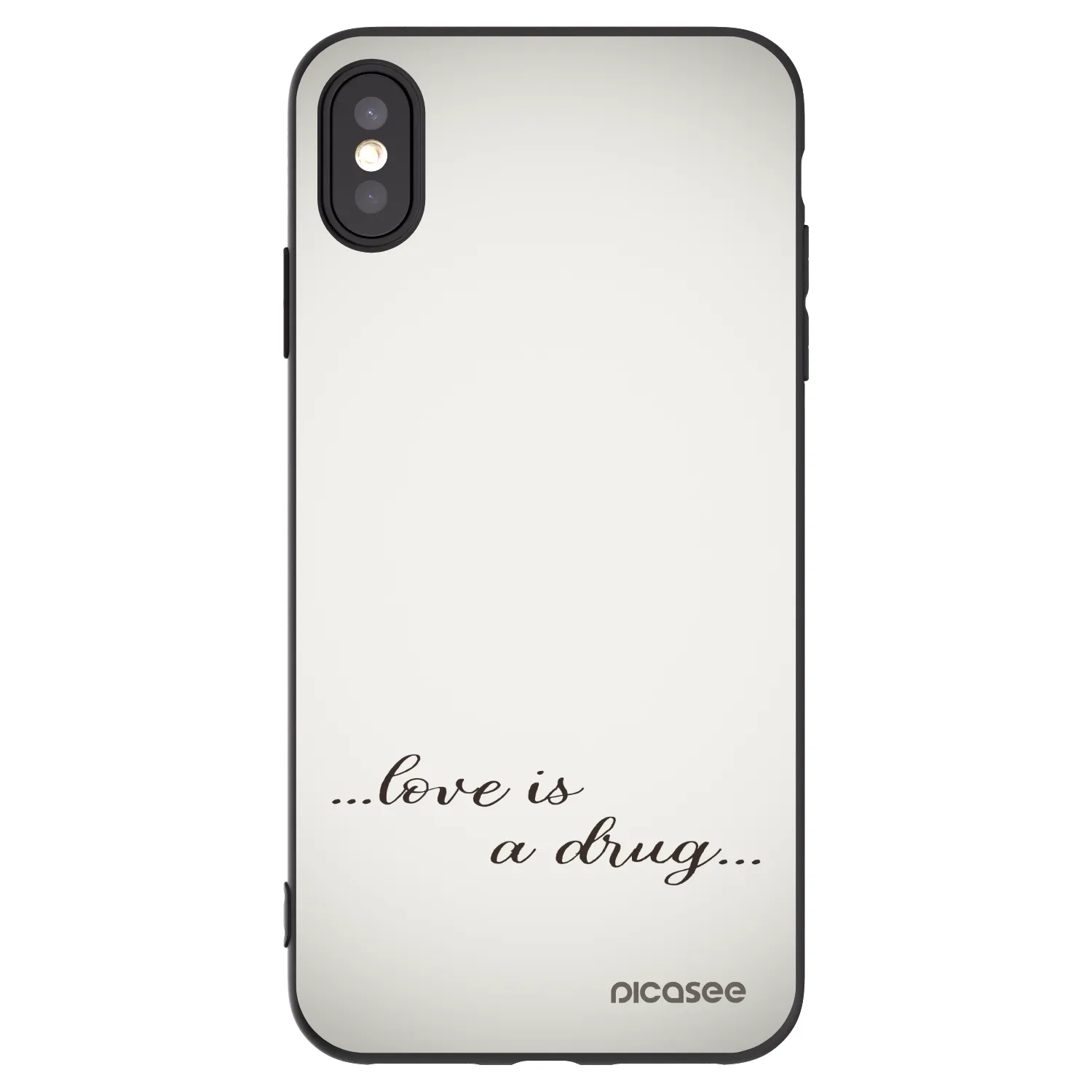 Picasee silikónový čierny obal pre Apple iPhone XS Max - Love is a drug