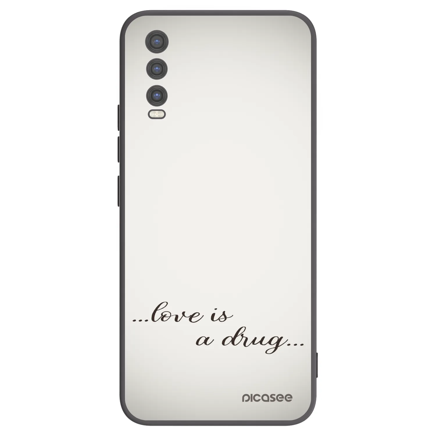 Picasee silikónový čierny obal pre Vivo Y20s - Love is a drug