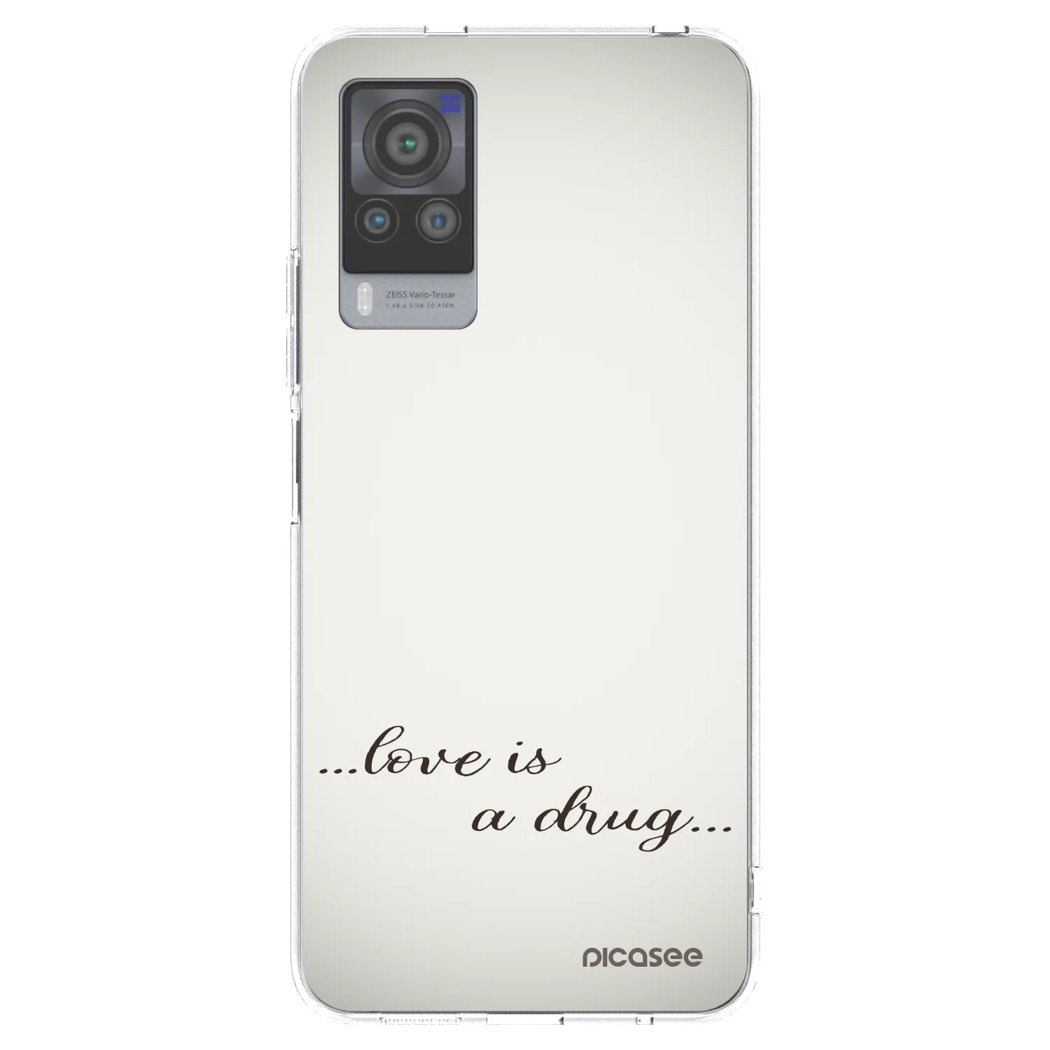 Picasee silikónový prehľadný obal pre Vivo X60 Pro 5G - Love is a drug