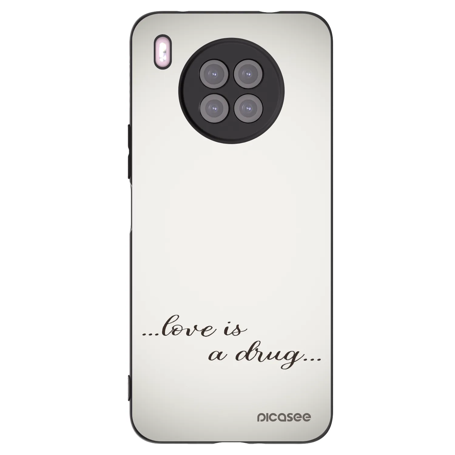 Picasee silikónový čierny obal pre Huawei Nova 8i - Love is a drug