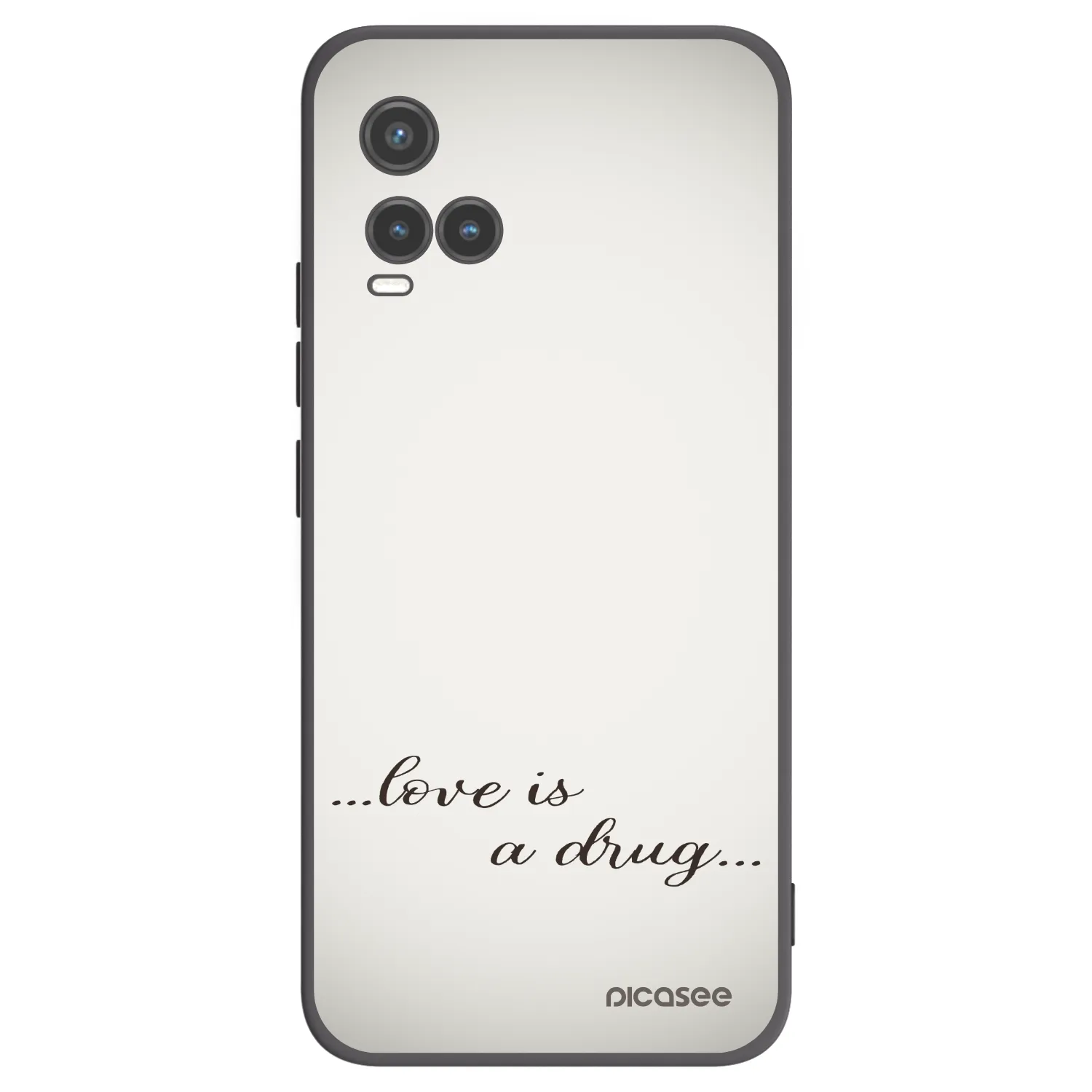 Picasee silikónový čierny obal pre Vivo Y33s - Love is a drug