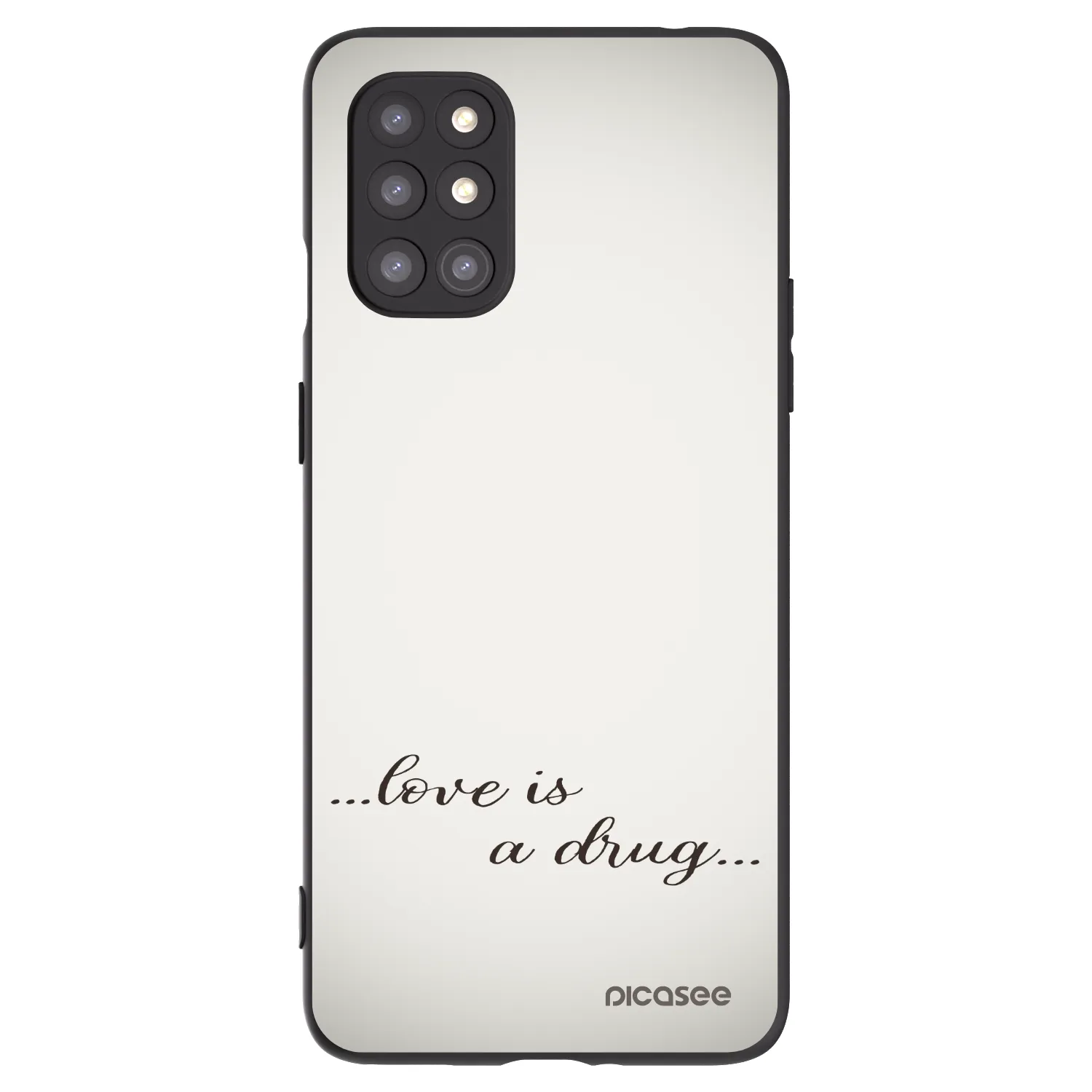 Picasee silikónový čierny obal pre OnePlus 8T - Love is a drug